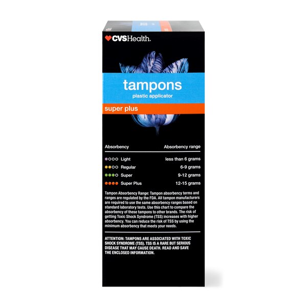 CVS Health Tampons, Super Plus, 18 CT