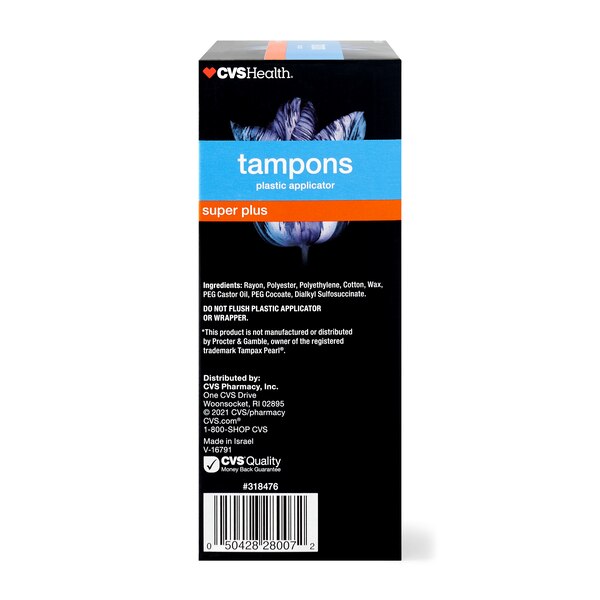 CVS Health Tampons, Super Plus, 18 CT