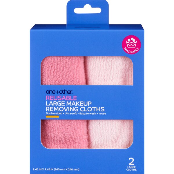 one+other Reusable Makeup Removing Cloths, 2CT full facial