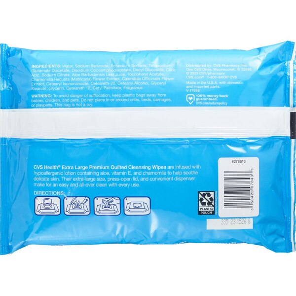 CVS Health Cleansing Wipes, 48 CT