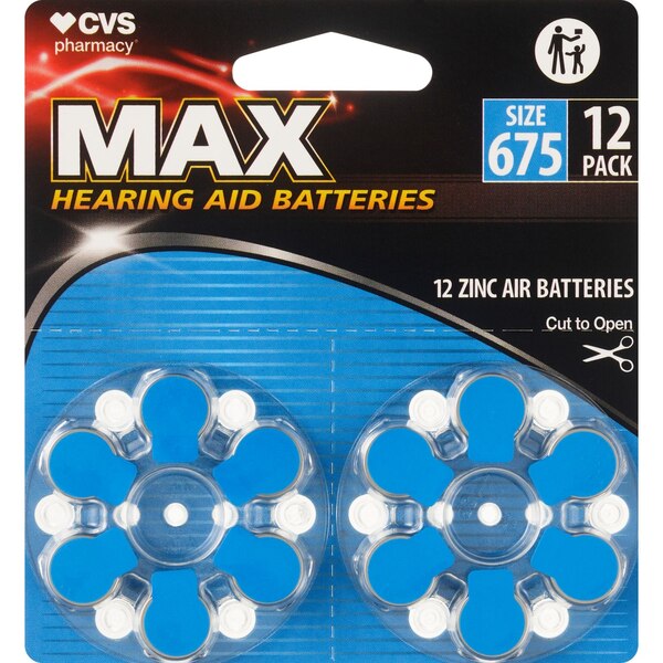 CVS Hearing Aid Batteries, Size 675, 12 ct