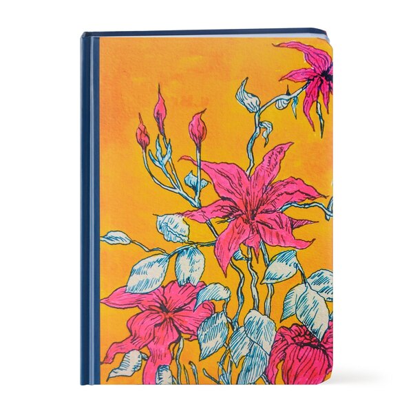 Caliber Artist Series Hard Cover Journal, Vibrant Flowers, 192 Pages, 6 x 8 in