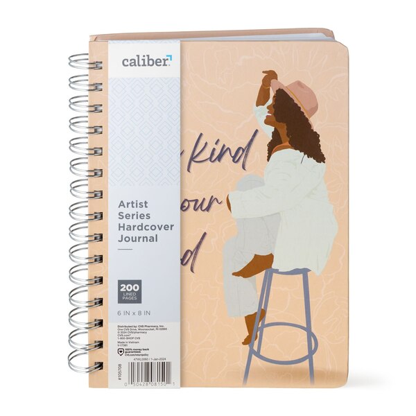 Caliber Artist Series "Be Kind To Your Mind" Hard Cover Journal, 200 Pages, 6 x 8 in