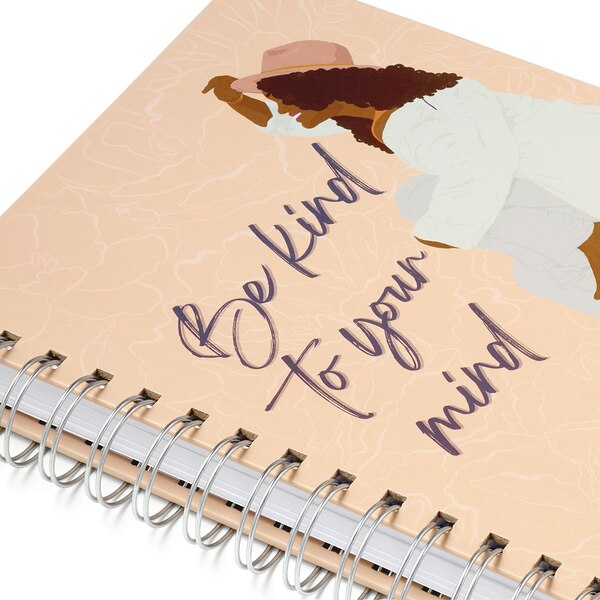 Caliber Artist Series "Be Kind To Your Mind" Hard Cover Journal, 200 Pages, 6 x 8 in