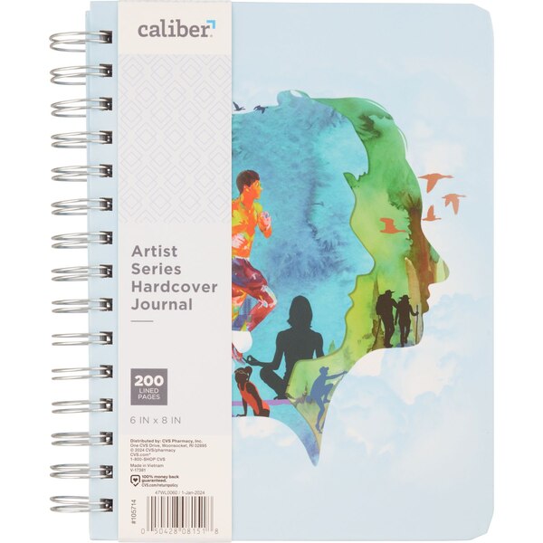 Caliber Artist Series Hard Cover Journal, Outdoor Adventures, 200 Pages, 6 x 8 in