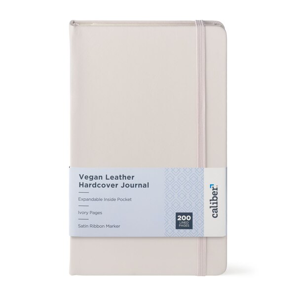 Caliber Vegan Leather Hardcover Journal, Assorted Colors, 200 Pages, 5 x 8.25 in