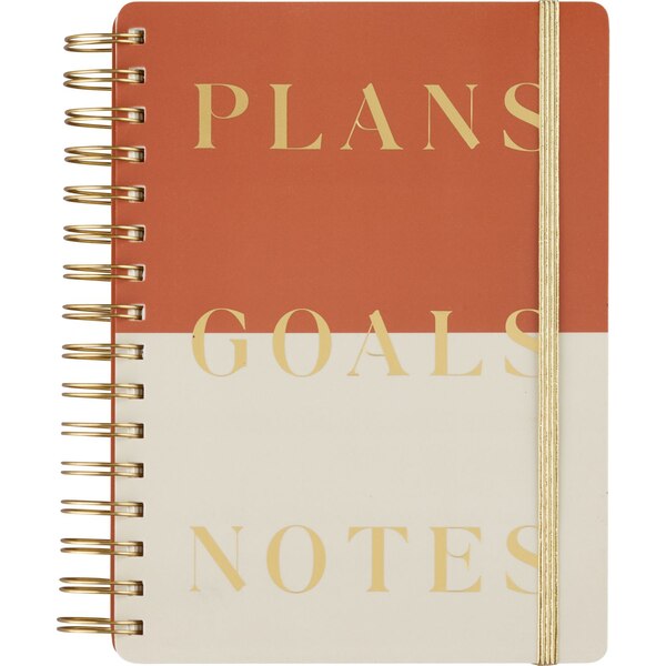 Caliber Wellness "Plans Notes Goals" Journal & Planner, 252 Pages, 6.25 x 8.4 in