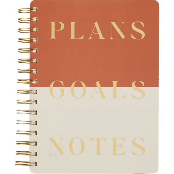 Caliber Wellness "Plans Notes Goals" Journal & Planner, 252 Pages, 6.25 x 8.4 in