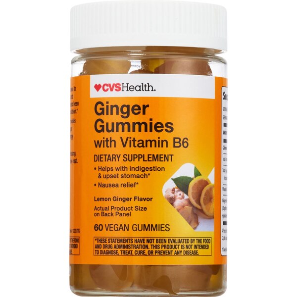 CVS Health Ginger & Vitamin B6 Gummies, 60 CT