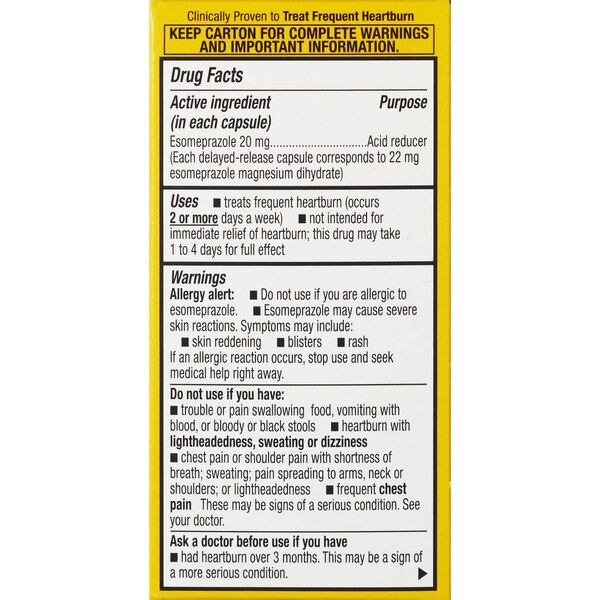 CVS Health Esomeprazole 20 MG Mint Capsule, 14 CT
