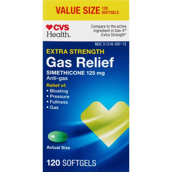 CVS Health Gas Relief 125 MG Softgel, 14 CT