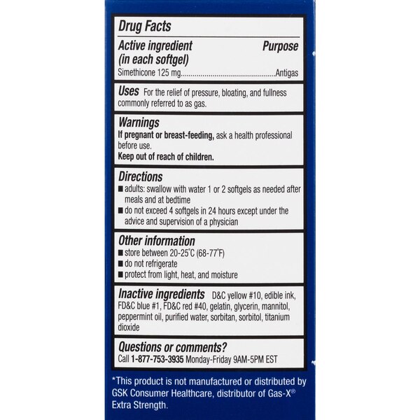 CVS Health Gas Relief 125 MG Softgel, 14 CT