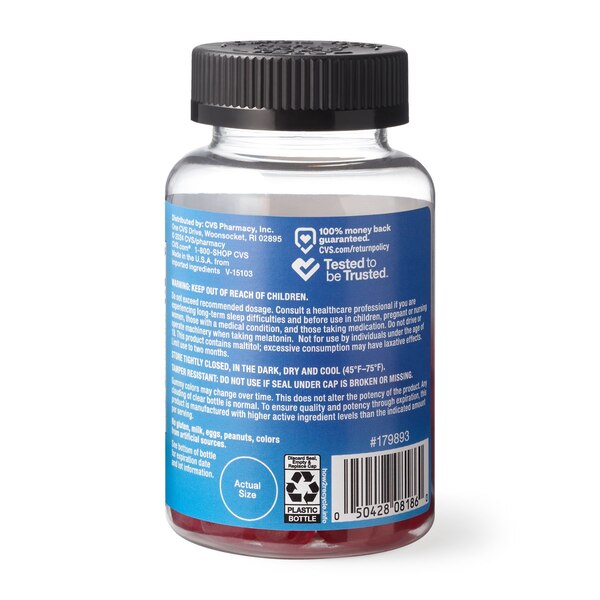 CVS Health Zero Sugar Melatonin Gummies, 5 MG, 60 CT