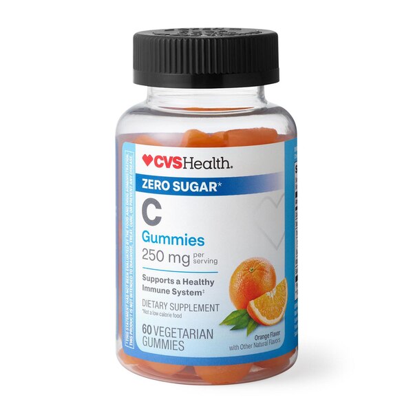 CVS Health Zero Sugar Vitamin C Gummies, 250 MG, 60 CT