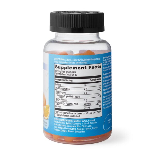 CVS Health Zero Sugar Vitamin C Gummies, 250 MG, 60 CT