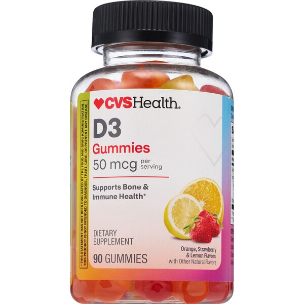 CVS VITAMIN D3 GUMMIES 50MCG