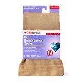 CVS Health Firm Compression Socks, Tan, L/XL, thumbnail image