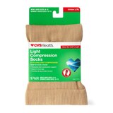  CVS Health Light Compression Socks, L/XL, Tan, thumbnail image