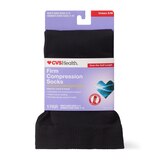 CVS Health Firm Compression Socks, S/M, Black, thumbnail image 1 of 1
