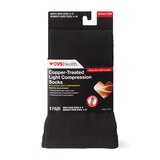 CVS Health Copper-Treated Light Compression Socks, S/M, Black, thumbnail image