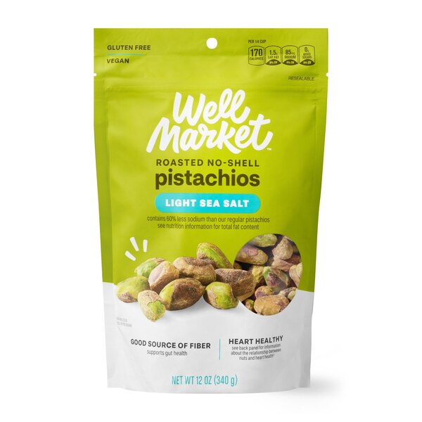 Well Market Roasted Light Salt Pistachio Kernels, 12 oz