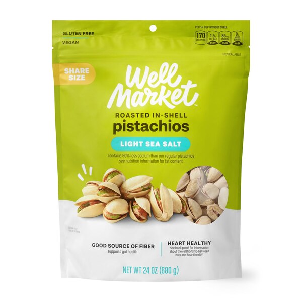 Well Market Roasted Light Salt In Shell Pistachios, 24 oz