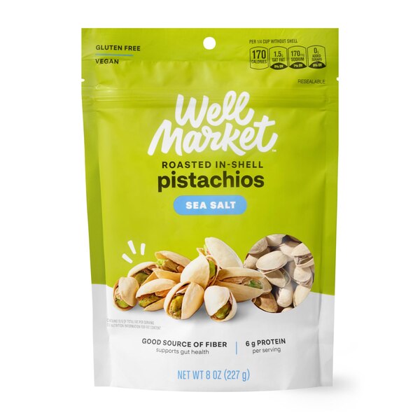 Well Market Roasted & Salted In Shell Pistachios, 8 oz