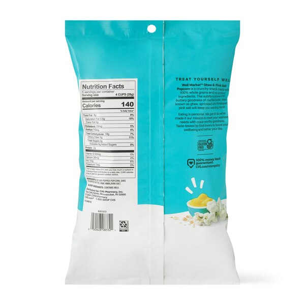 Well Market Ghee & Pink Salt Popcorn, 5 oz
