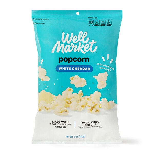 Well Market White Cheddar Popcorn, 5 oz