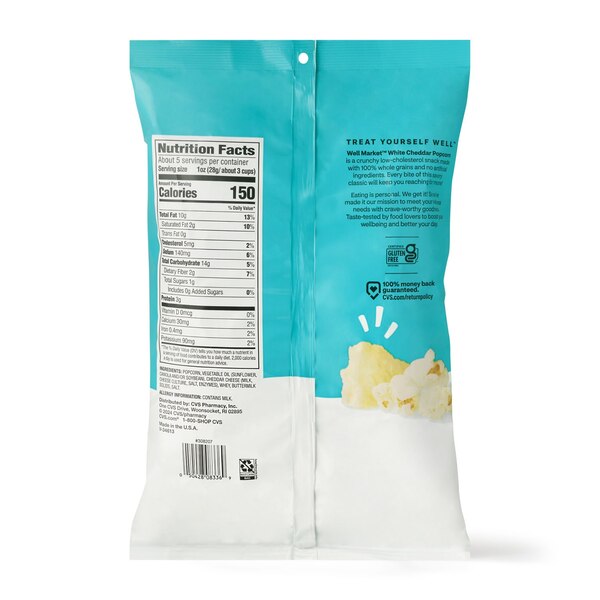 Well Market White Cheddar Popcorn, 5 oz
