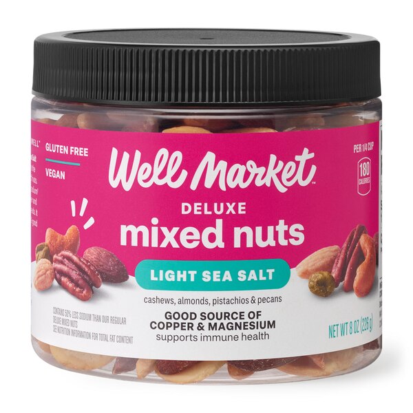 Well Market, Lightly Salted Deluxe Mixed Nuts, 8 oz
