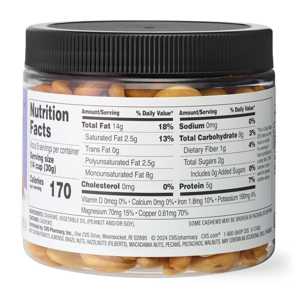 Well Market Whole Cashews, 8 oz
