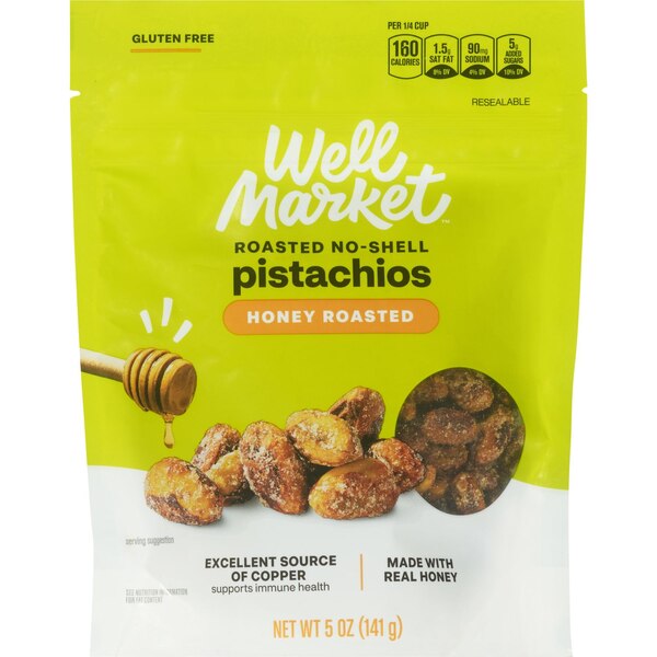 Well Market, Honey Roast Pistachio Kernels, 5 Oz