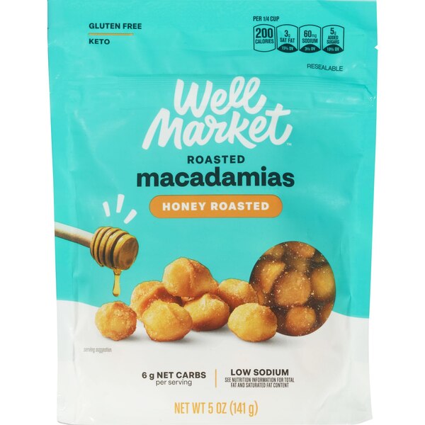 Well Market, Honey Roasted Macadamia Nuts, 5 Oz