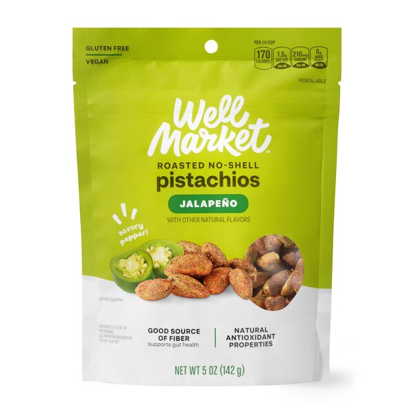 Well Market Jalapeno Flavored Pistachio Kernels, 5 oz