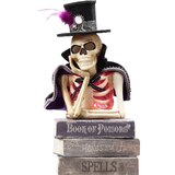 Spooky Village Skeleton on Books Decoration, 17.5 in, thumbnail image