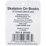 Spooky Village Skeleton on Books Decoration, 17.5 in, thumbnail image