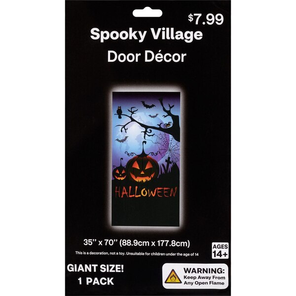 Spooky Village Halloween Door Decor, Assorted Styles, 1 ct