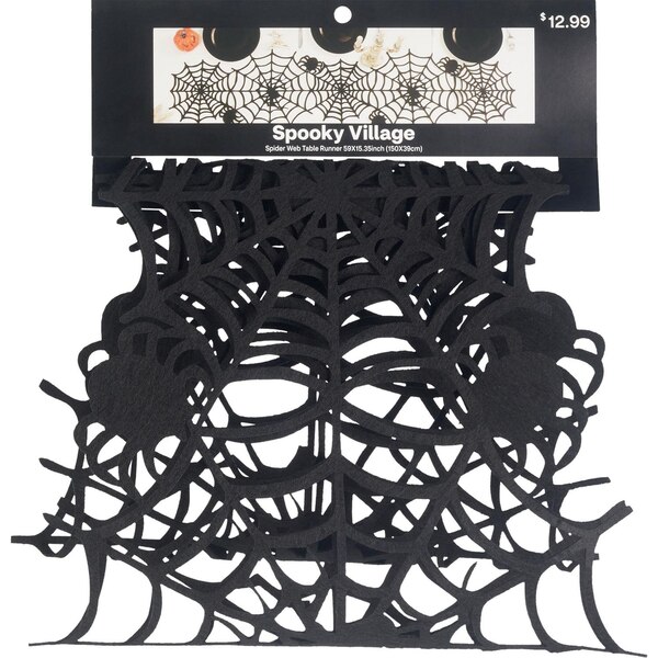 Spooky Village Fabric Spider Web