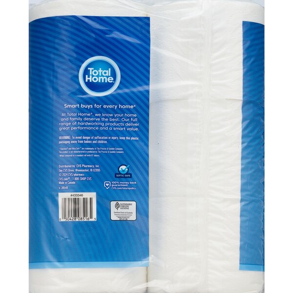 Total Home Ultra Soft Bath Tissue, 6 ct