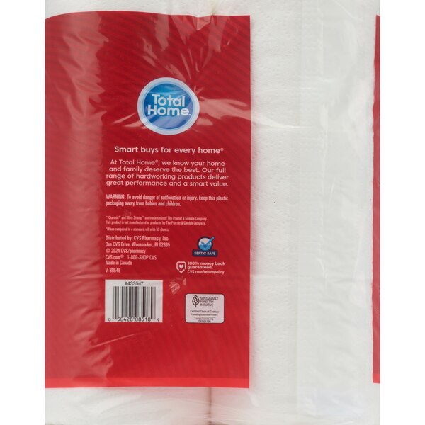 Total Home Ultra Strong Bath Tissue, 6 ct
