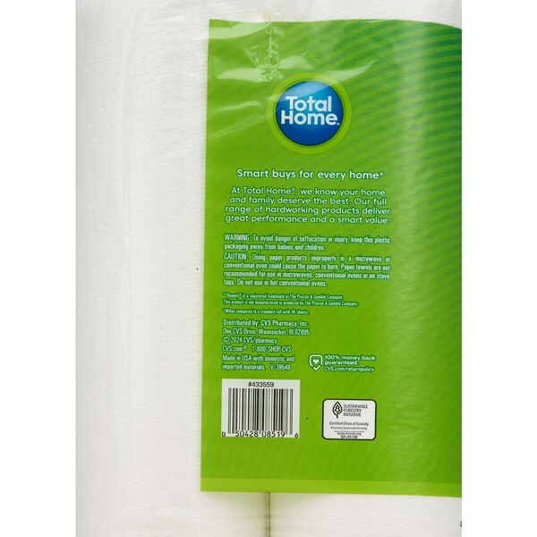 Total Home Premium Paper Towel, 2 ct