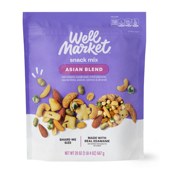 Well Market Asian Blend Snack Mix, 20 oz