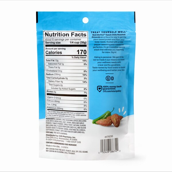 Well Market Hatch Chili Almonds, 6 oz