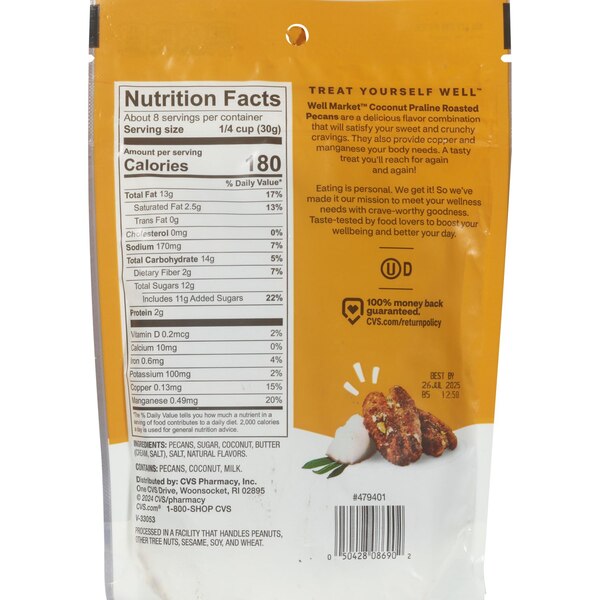 Well Market Pecans Coconut Praline, 8 oz
