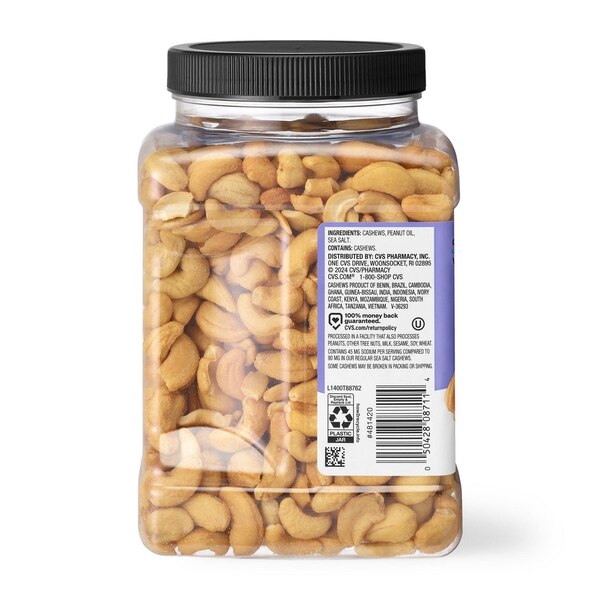 Well Market Fancy Whole Cashews, Light Sea Salt, 24 Oz