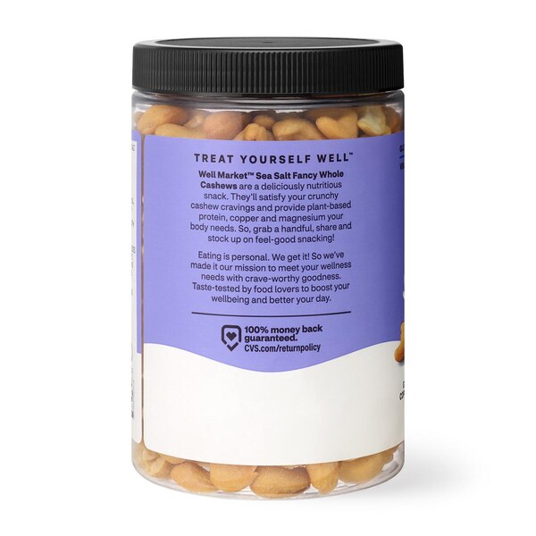 Well Market Sea Salted Whole Cashews, 16 Oz