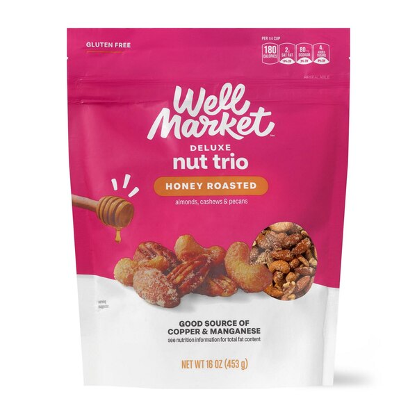 Well Market Honey Roasted Nut Trio, 16 Oz