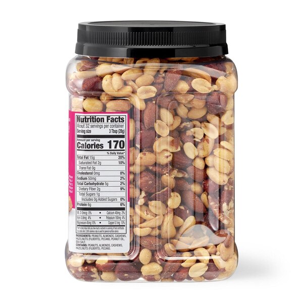 Well Market Roasted Lightly Salted Mixed Nuts with Peanuts, 32 Oz