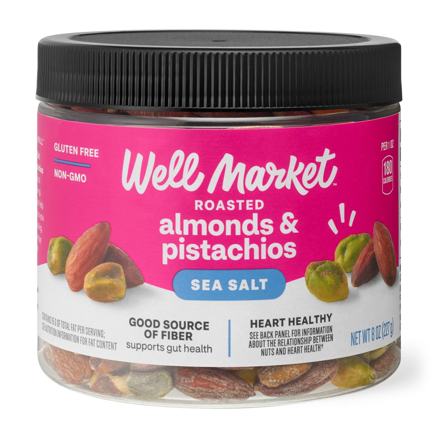 Well Market Almonds Roasted Pistachio Kernels with Sea Salt, 8 Oz